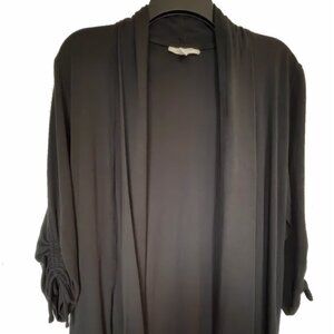 JM Collection Open Front Tunic Jacket Black Size M EUC